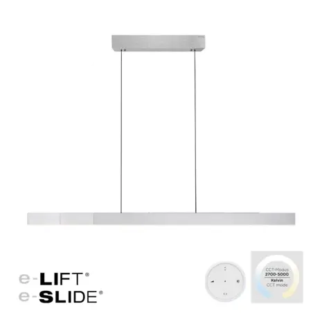 Neuhaus PURE Hängelampe e-Lift + e-Slide L 120-200 cm matt verchromt Neuhaus PURE Hängelampe e-Lift + e-Slide L 120-200 cm matt verchromt