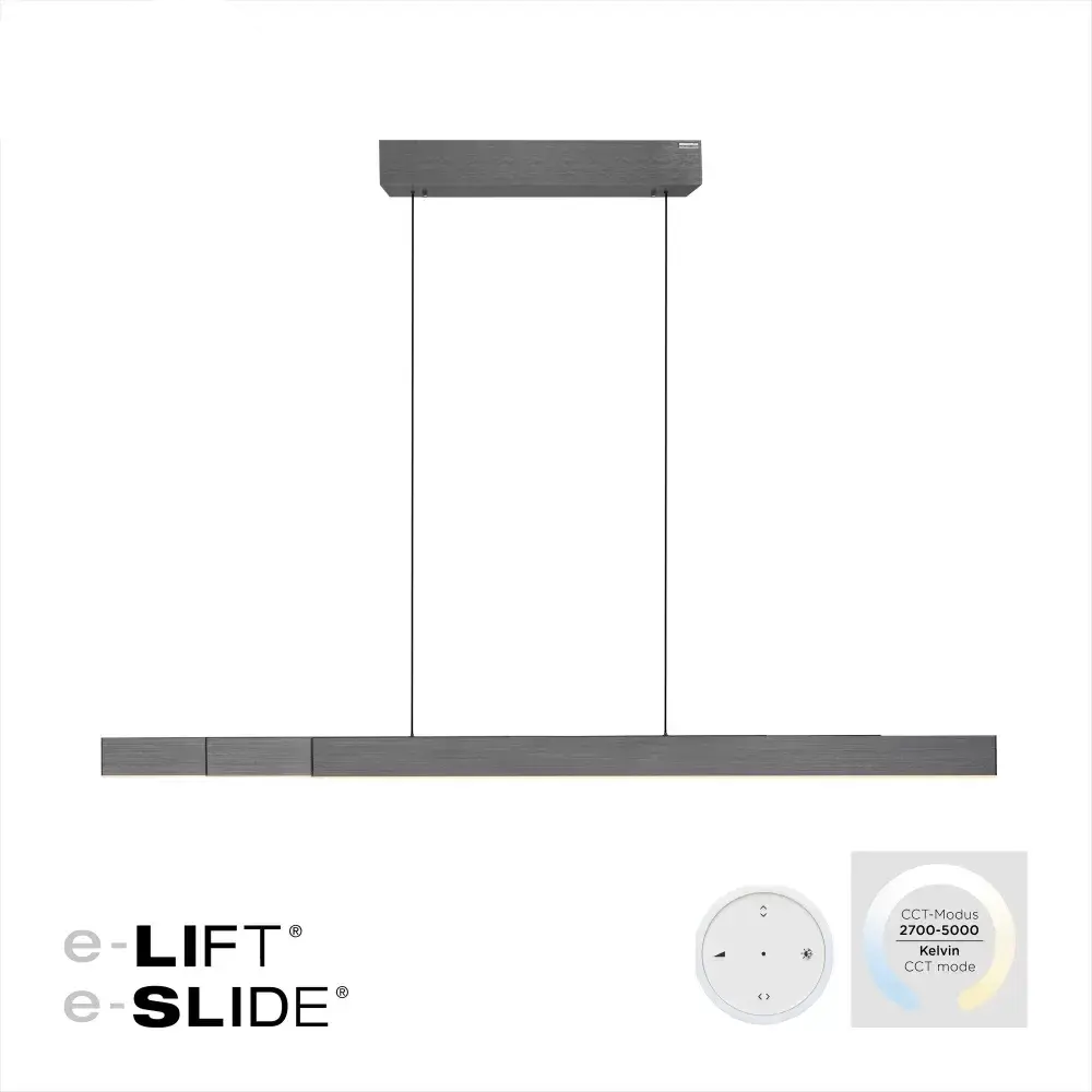 Neuhaus PURE Hängelampe e-Lift + e-Slide L 120-200 cm dunkelgrau Neuhaus PURE Hängelampe e-Lift + e-Slide L 120-200 cm dunkelgrau