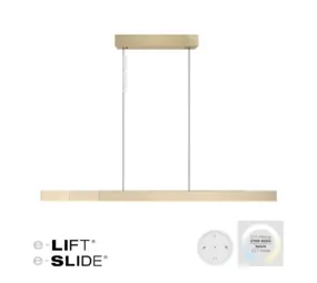 Neuhaus PURE Hängelampe e-Lift + e-Slide L 120-200 cm mattgold