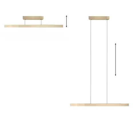 Neuhaus PURE Hängelampe e-Lift + e-Slide L 120-200 cm mattgold Neuhaus PURE Hängelampe e-Lift + e-Slide L 120-200 cm mattgold