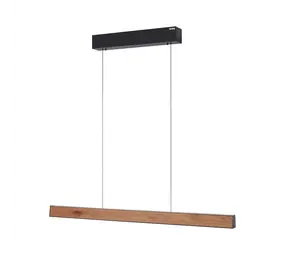 Neuhaus PURE Hängelampe e-Lift L 120 cm schwarzes Holz
