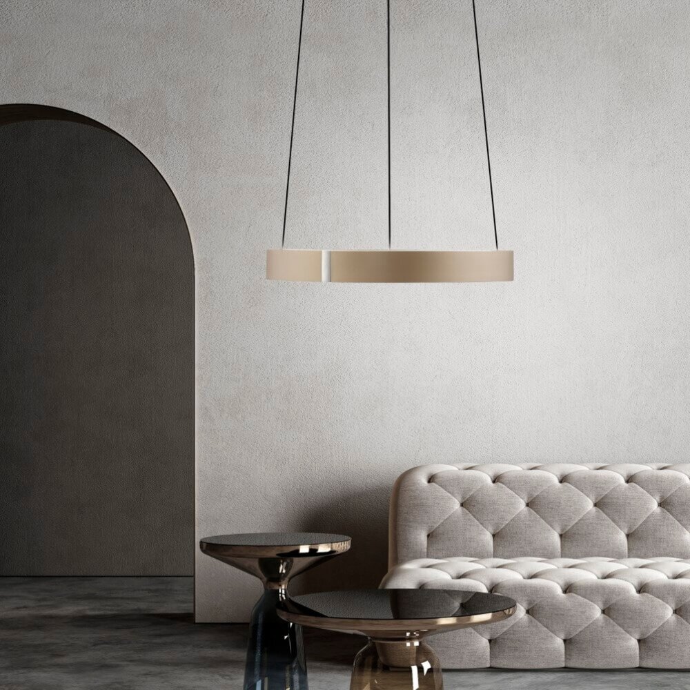 Neuhaus PURE Hängelampe E-Clipse e-Lift Ø 50 cm, champagnerfarben Neuhaus PURE Hängelampe E-Clipse e-Lift Ø 50 cm, champagnerfarben