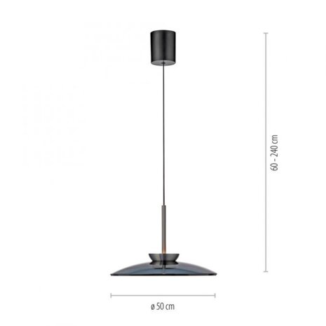 Neuhaus PURE Hängelampe E-Moon e-Lift Ø 50 cm dunkelgrau Neuhaus PURE Hängelampe E-Moon e-Lift Ø 50 cm dunkelgrau