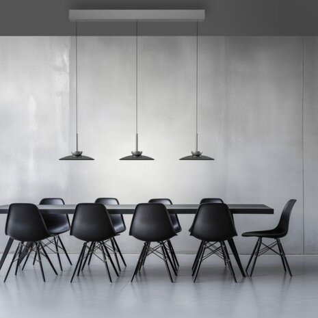 Neuhaus PURE Hängelampe Moon 3-flammig L 140 cm Komfortlift dunkelgrau Neuhaus PURE Hängelampe Moon 3-flammig L 140 cm Komfortlift dunkelgrau