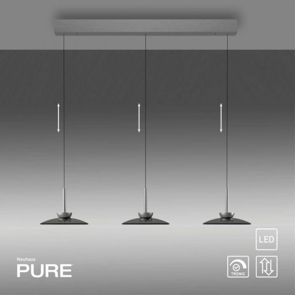 Neuhaus PURE Hängelampe Moon 3-flammig L 140 cm Komfortlift dunkelgrau Neuhaus PURE Hängelampe Moon 3-flammig L 140 cm Komfortlift dunkelgrau