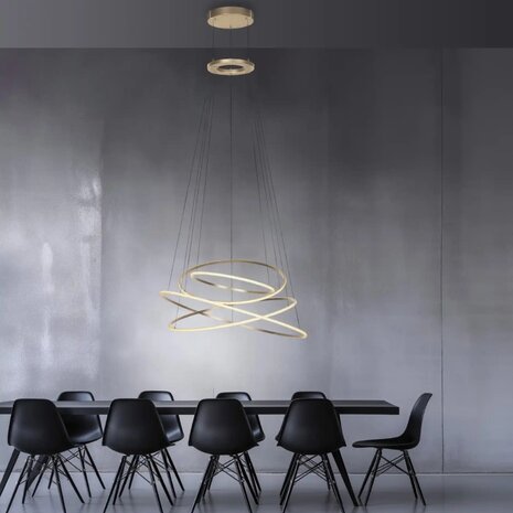 Neuhaus PURE Hängelampe E-Flying Rings Ø 110 cm, vide champagne