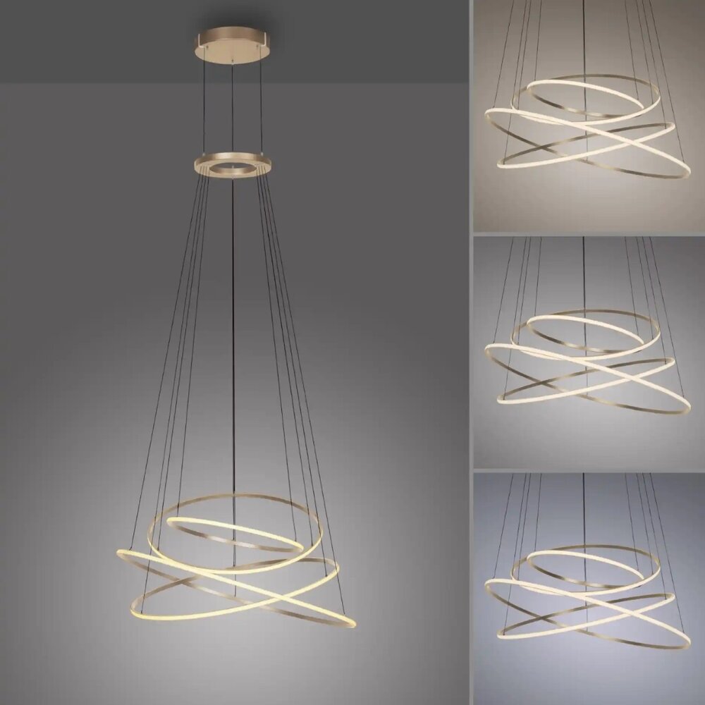 Neuhaus PURE Hängelampe E-Flying Rings Ø 110 cm, vide champagne