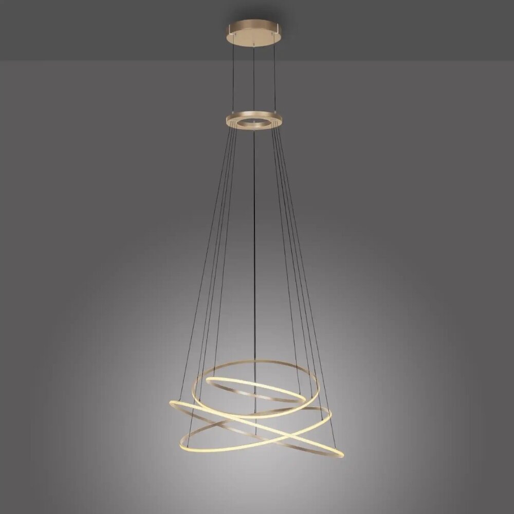 Neuhaus PURE Hängelampe E-Flying Rings Ø 110 cm, vide champagne