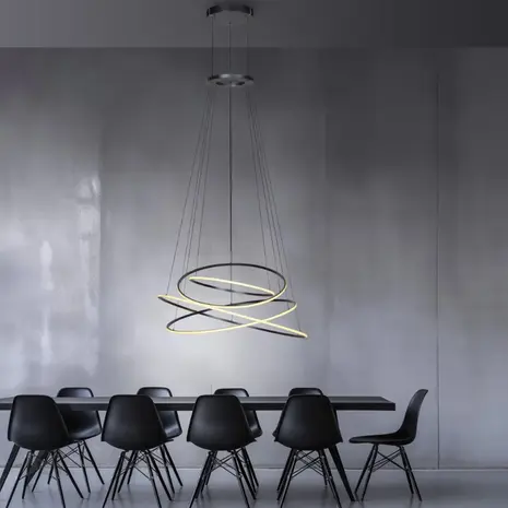 Neuhaus PURE Hängelampe E-Flying Rings Ø 110 cm, dunkelgrau