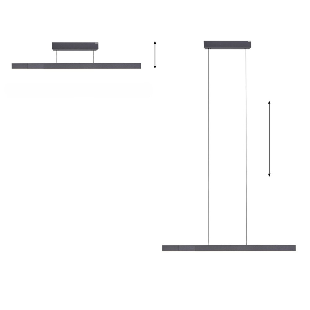 Neuhaus PURE Hängelampe e-Lift + e-Slide L 120-200 cm schwarz