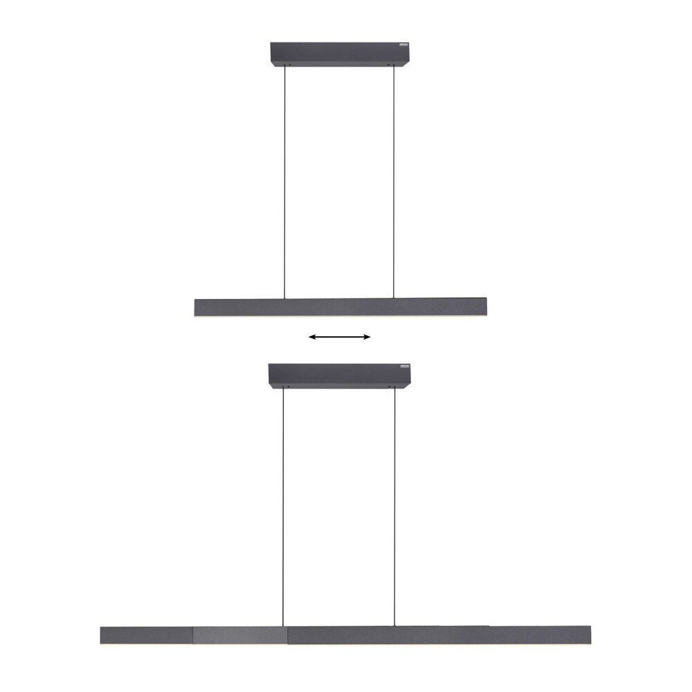 Neuhaus PURE Hängelampe e-Lift + e-Slide L 120-200 cm schwarz