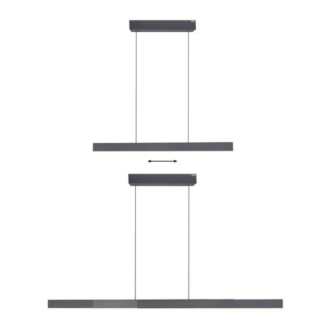 Neuhaus PURE Hängelampe e-Lift + e-Slide L 120-200 cm schwarz