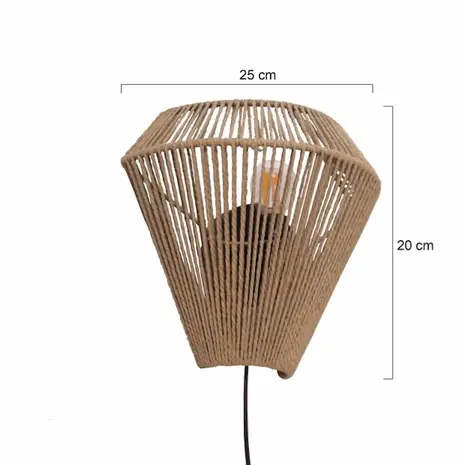 Anne Light & home Wandleuchte Maze H 20 cm Creme