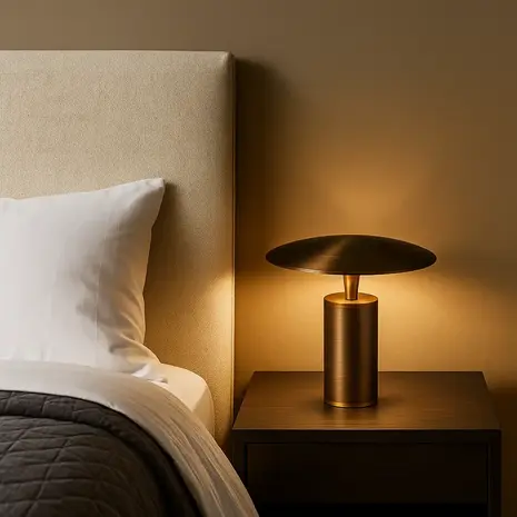 Expo Trading ETH Tischleuchte Jess Ø 25 cm Bronze