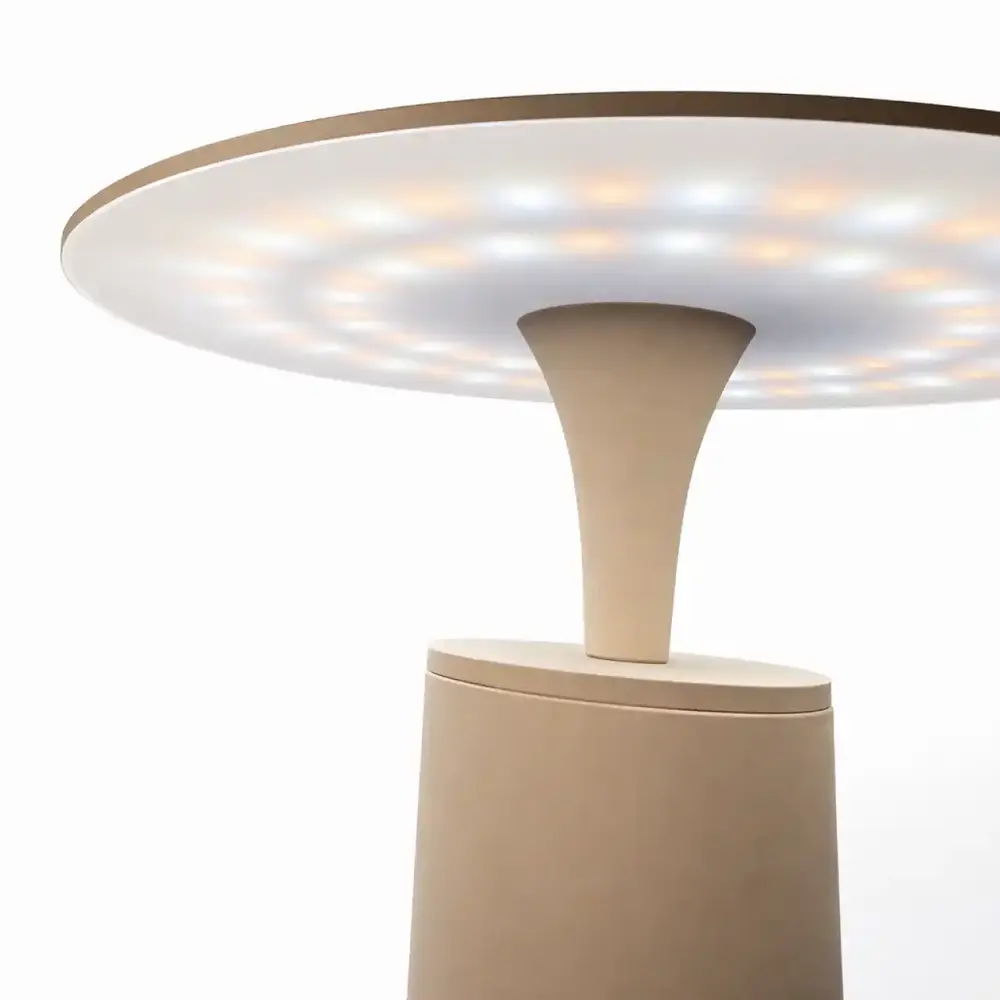 Expo Trading Tischlampe Jess Ø 25 cm cremefarben