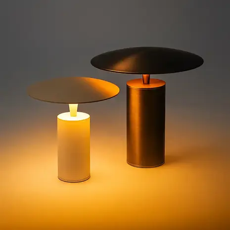 Expo Trading ETH Tischlampe Jess Ø 25 cm cremefarben