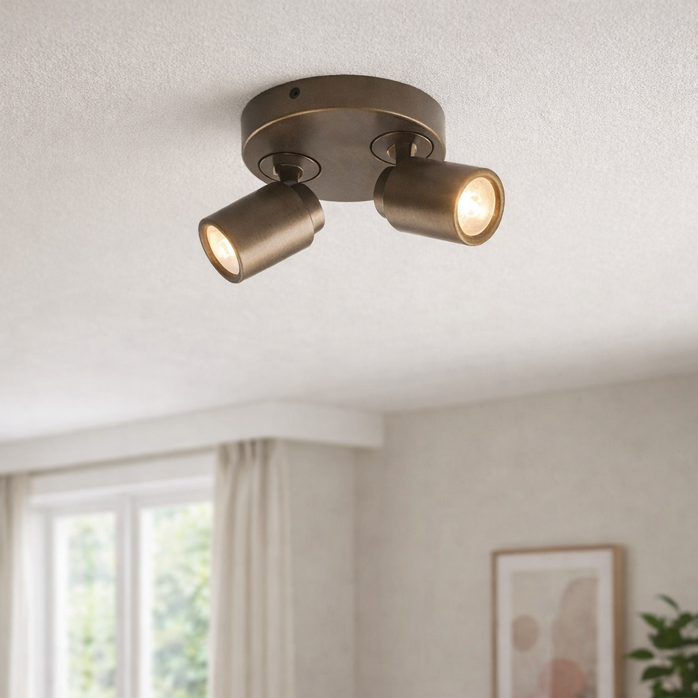 Freelight Spot Razza 2-flammig Ø 17 cm GU10 Bronze Gold