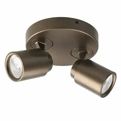 Freelight Spot Razza 2-flammig Ø 17 cm GU10 Bronze Gold