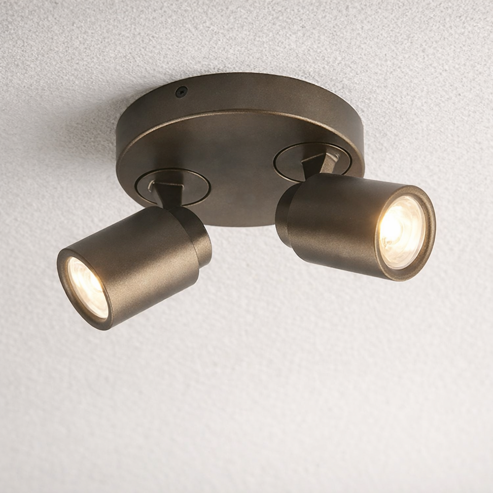 Freelight Spot Razza 2-flammig Ø 17 cm GU10 Bronze Gold