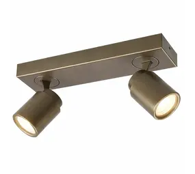 Freelight Spot Razza 2-flammig L 32 cm GU10 Bronze Gold