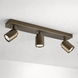 Freelight Spot Razza 3-flammig L 54 cm GU10 Bronze Gold