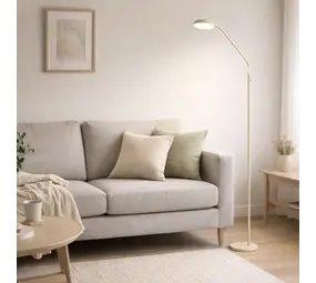 Expo Trading Stehleuchte Duuk wiederaufladbar H 166 cm beige