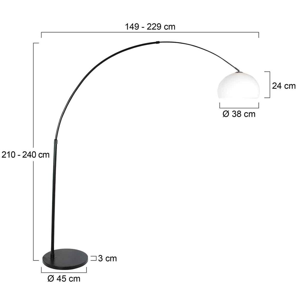 Steinhauer Stehleuchte Sparkled light 9831 schwarzer Schirm Kunststoff weiß