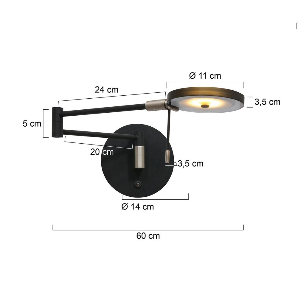 Steinhauer Steinhauer Wandleuchte turound LED 2734zw schwarz