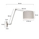 Steinhauer Wandleuchte prestige chic 8107 stahl schirm grau leinen