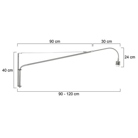 Steinhauer Wandleuchte elegant edel 2574st Stahl Steinhauer Wandleuchte elegant edel 2574st Stahl