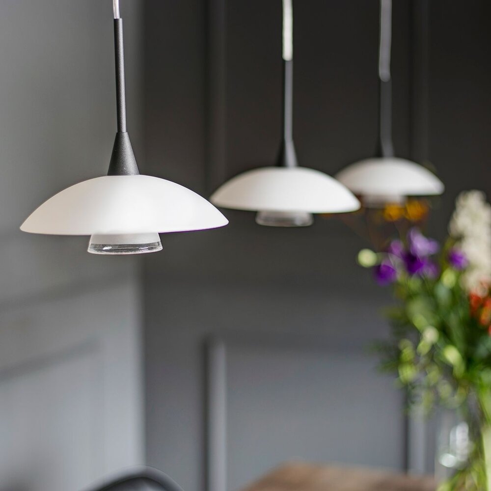 Steinhauer Hängeleuchte tallerken LED 2654zw schwarz