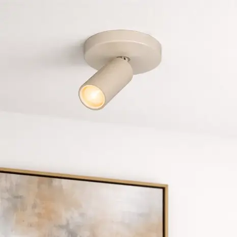 Freelight Spot Scolo 1 Licht Ø 10 cm beige