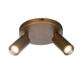 Freelight Spot Scolo 2-flammig Ø 15 cm Bronze Gold