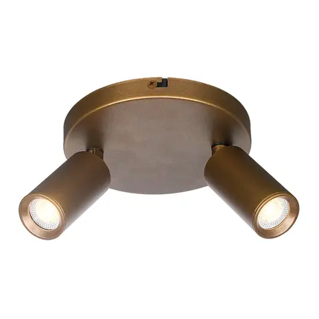 Freelight Spot Scolo 2-flammig Ø 15 cm Bronze Gold