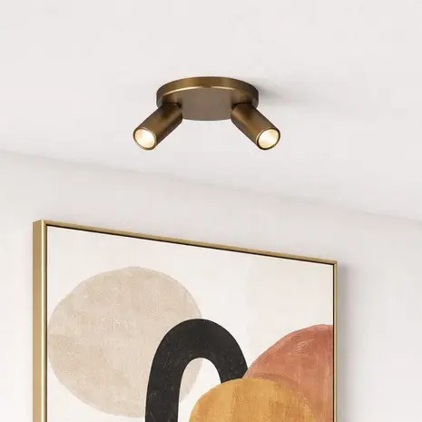 Freelight Spot Scolo 2-flammig Ø 15 cm Bronze Gold