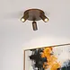 Freelight Spot Scolo 3-flammig, Ø 18 cm, Bronze-Gold