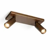 Freelight Spot Scolo 2-flammig L 28 cm Bronze Gold