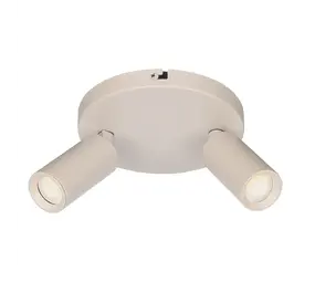 Freelight Spot Scolo 2-flammig Ø 15 cm beige