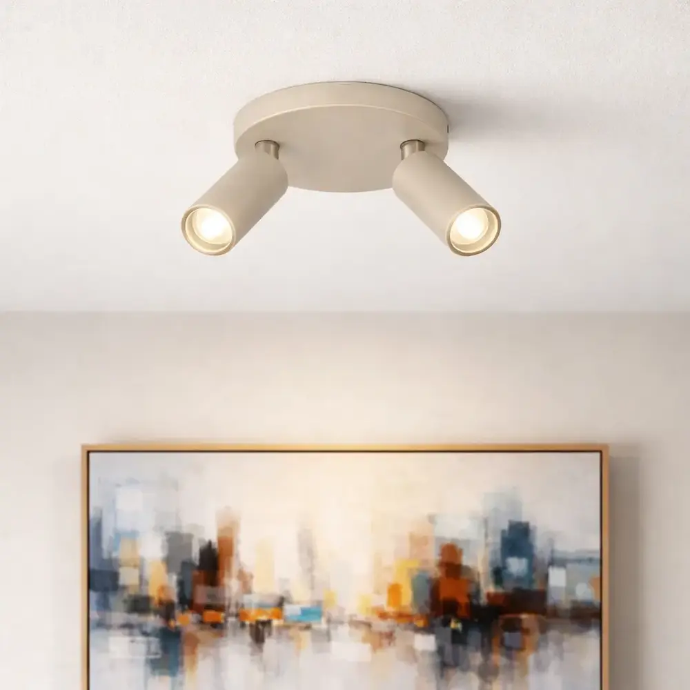 Freelight Spot Scolo 2-flammig Ø 15 cm beige