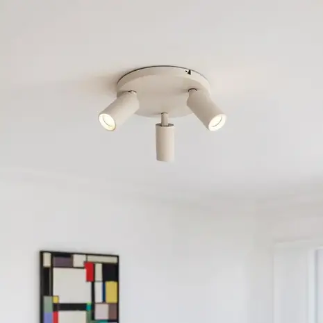 Freelight Spot Scolo 3-flammig Ø 18 cm beige