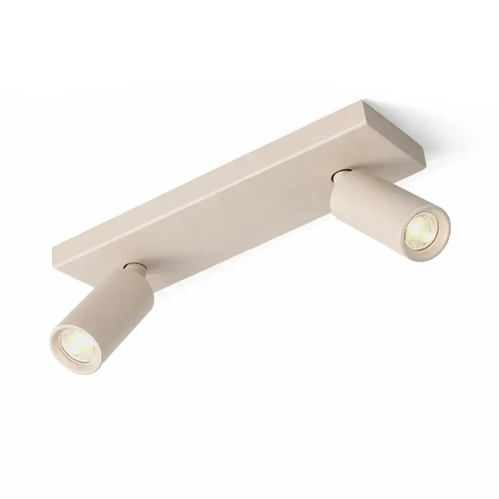 Freelight Spot Scolo 2-flammig L 28 cm beige