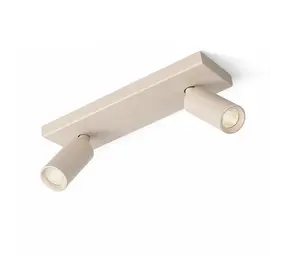 Freelight Spot Scolo 2-flammig L 28 cm beige