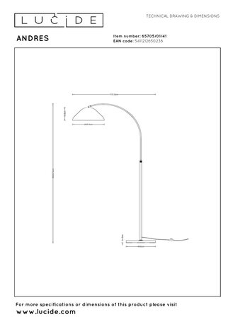 Lucide ANDRES – Stehleuchte – 1xE27 – Taupe | Vibes