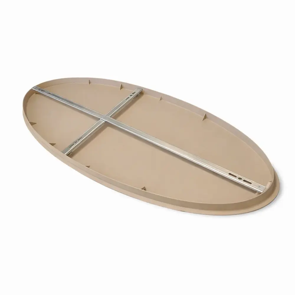 Highlight Ovale Deckenplatte, 100 x 35 cm, ohne Löcher, beige