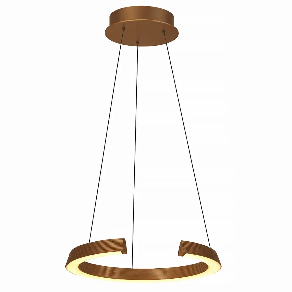 Freelight Hängelampe Cavallo Ø 50 cm Comfortlift Bronze Gold