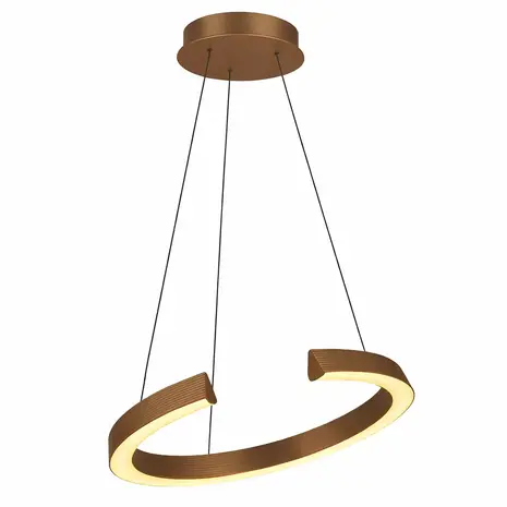 Freelight Hängelampe Cavallo Ø 50 cm Comfortlift Bronze Gold
