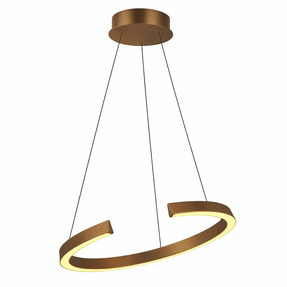 Freelight Hängelampe Cavallo Ø 65 cm Comfortlift Bronze Gold