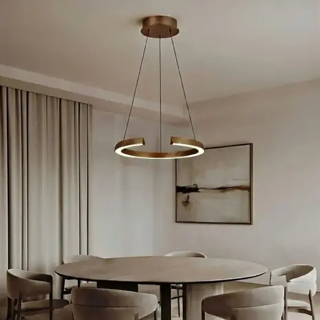 Freelight Hängelampe Cavallo Ø 65 cm Comfortlift Bronze Gold