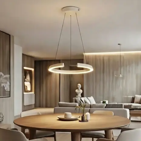 Freelight Hängelampe Cavallo Ø 65 cm Comfortlift beige