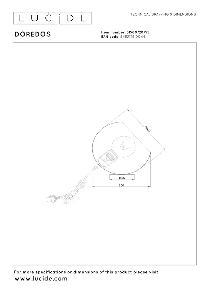 Lucide DOREDOS - Tischleuchte - Ø 20 cm - 1xE27 - Terrakotta Lucide DOREDOS - Tischleuchte - Ø 20 cm - 1xE27 - Terrakotta